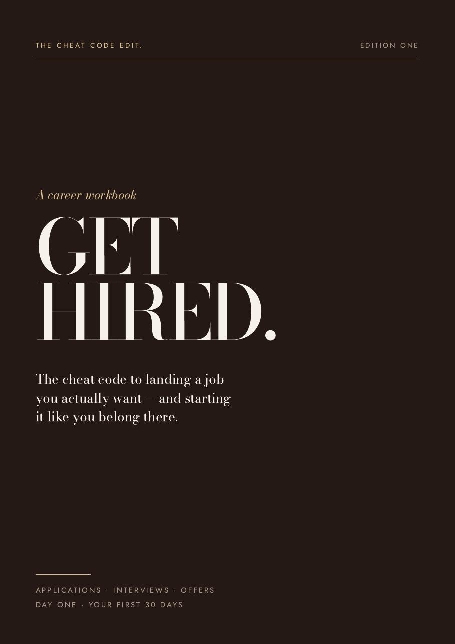 GET HIRED. cover page